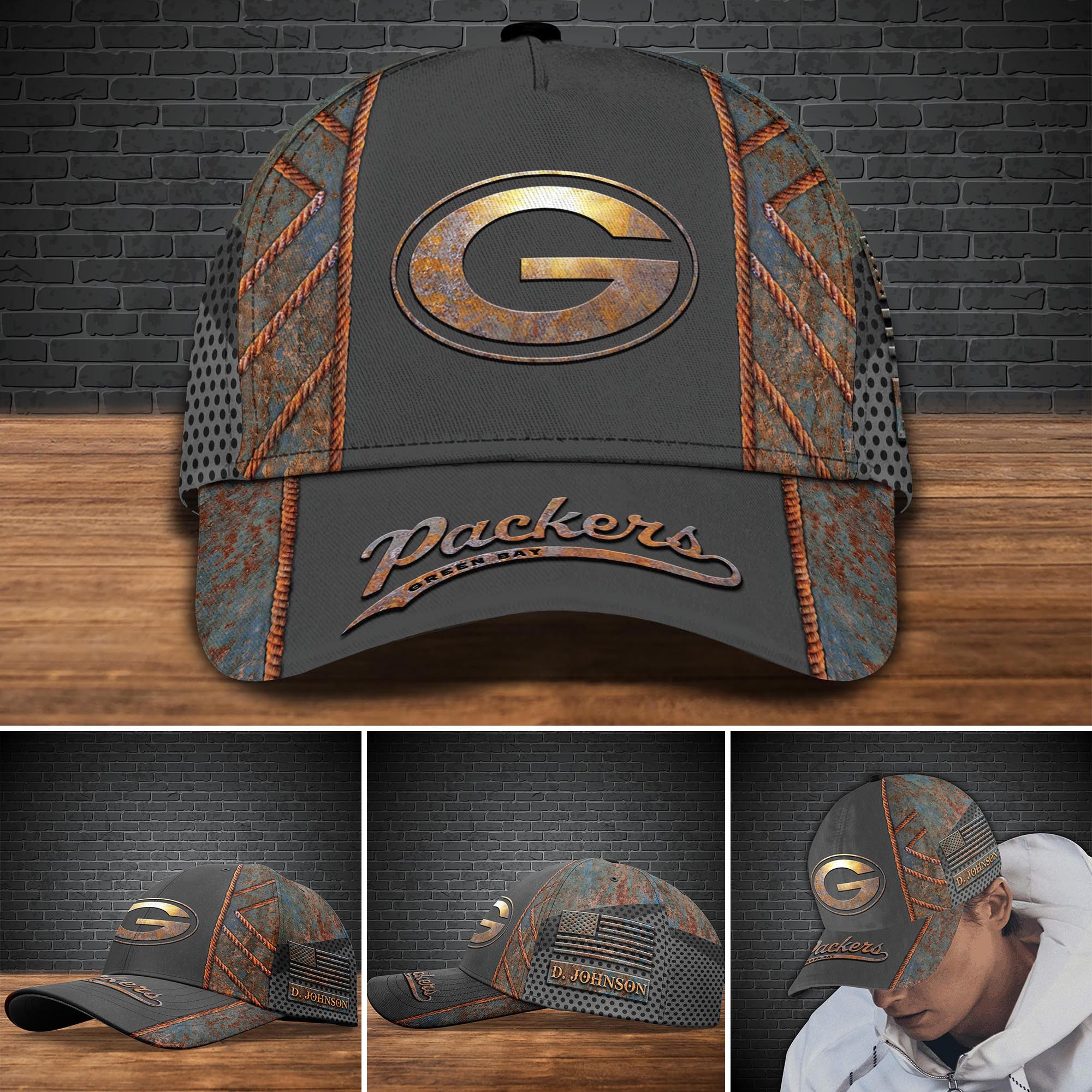 green bay packers personalized classic cap bg187 gz3xz
