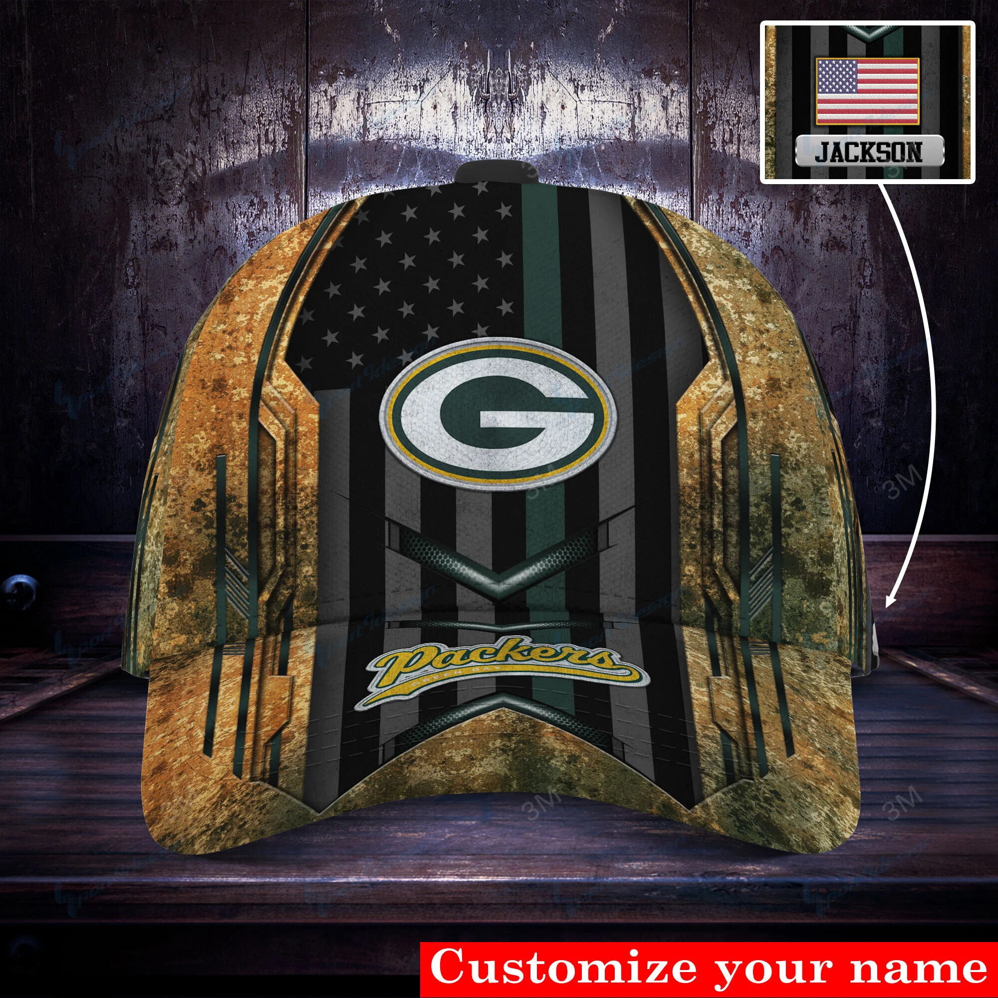 green bay packers personalized classic cap bg524 otzzy