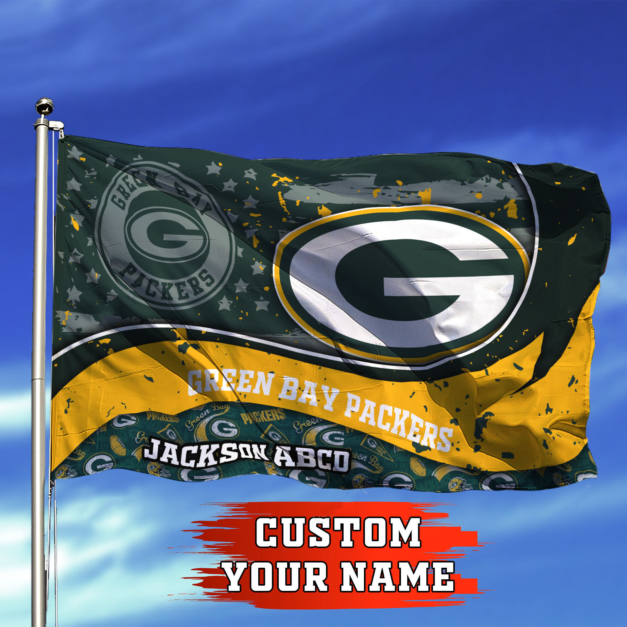 green bay packers personalized flag 316 81yab