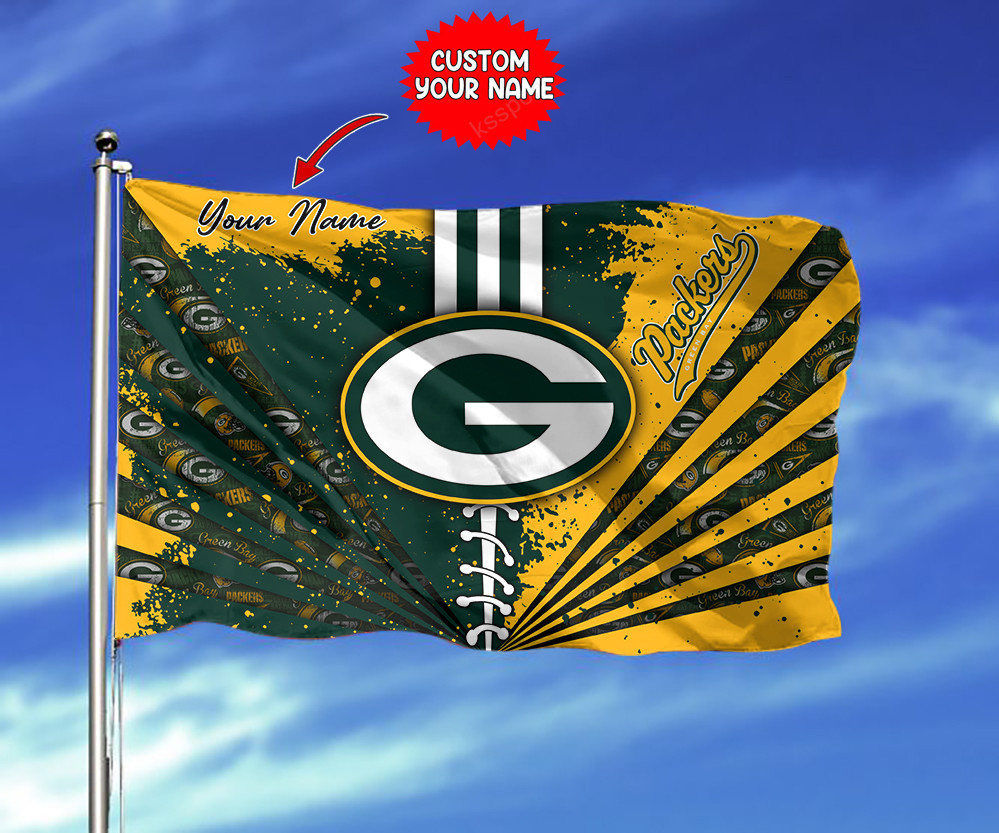 green bay packers personalized flag 358 nhcua