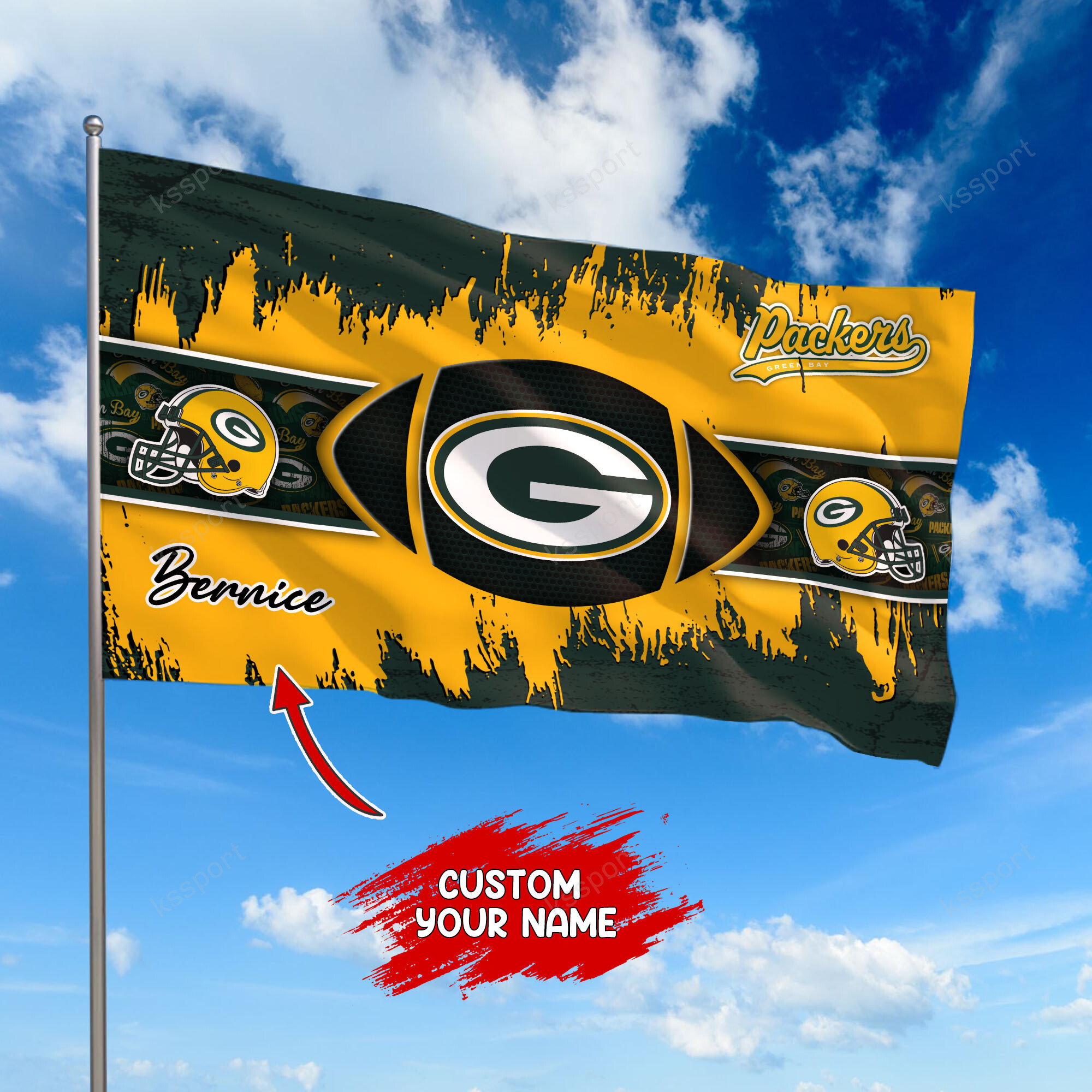 green bay packers personalized flag 384 nbumz