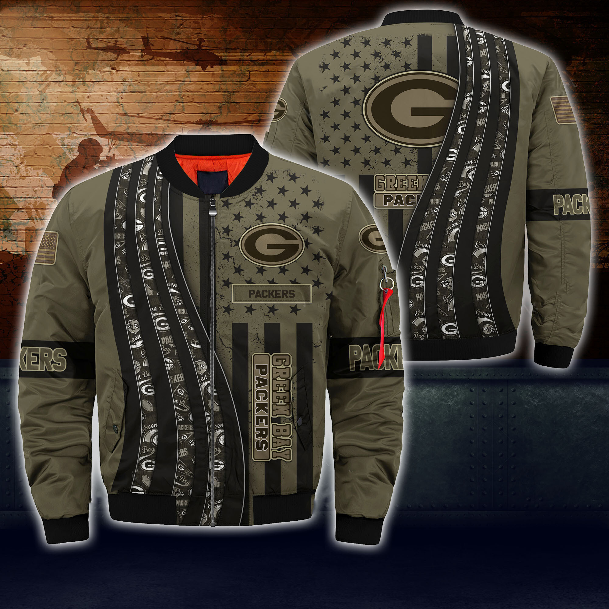 green bay packers thick bomber jacket cs81 b73en