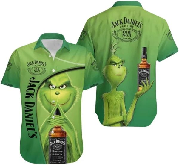 grinch loves jack daniels whiskey green hawaiian shirt jcqjy grinch loves jack daniels whiskey green hawaiian shirt jcqjy