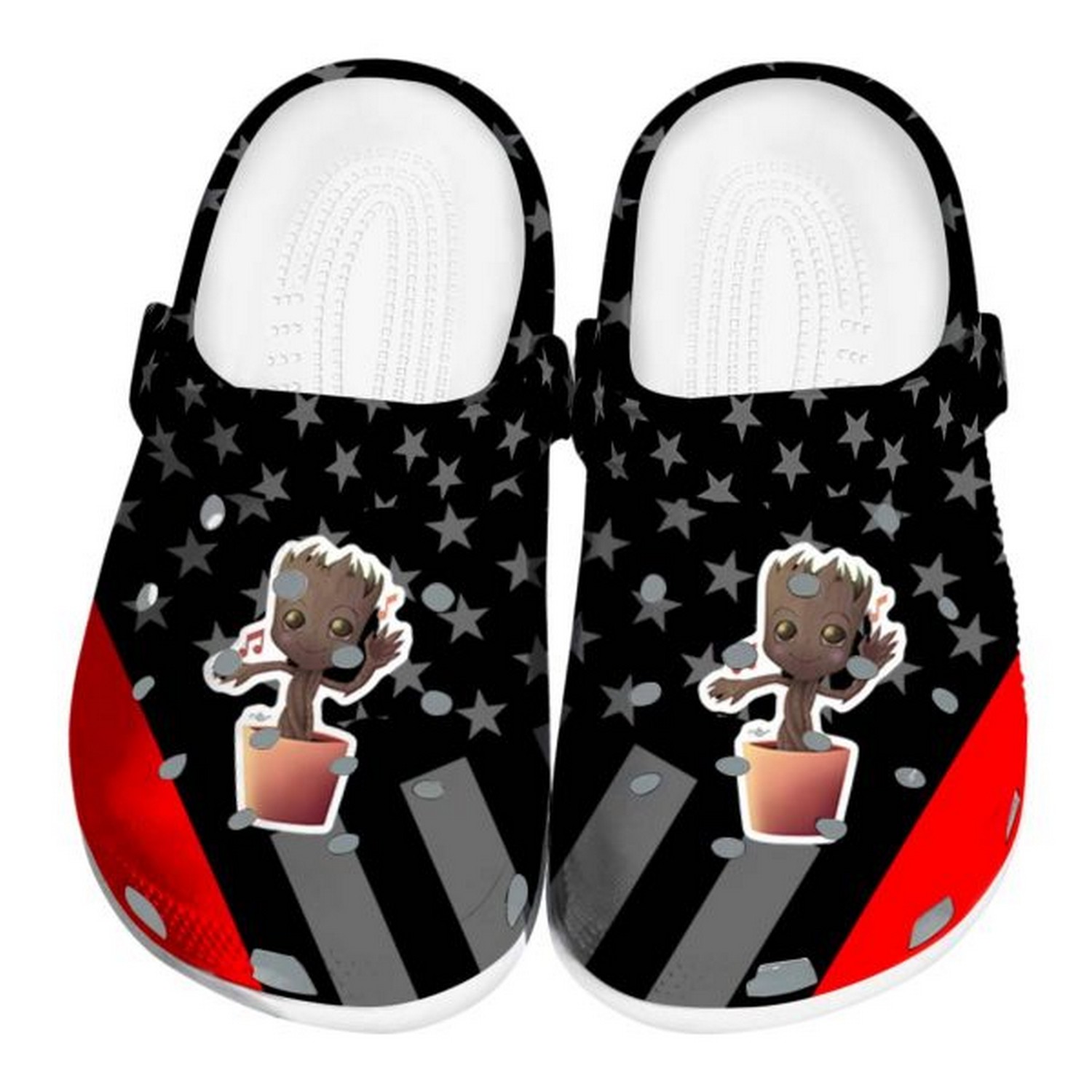 guardians of the galaxy stellar stripes theme clogs for kids and adults z2m6w