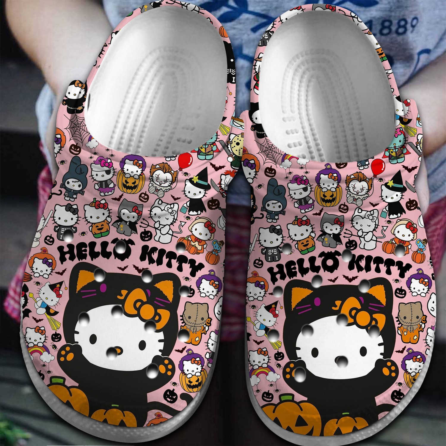 halloween hello kitty and pumkins orange clogs for kids and adults yheji