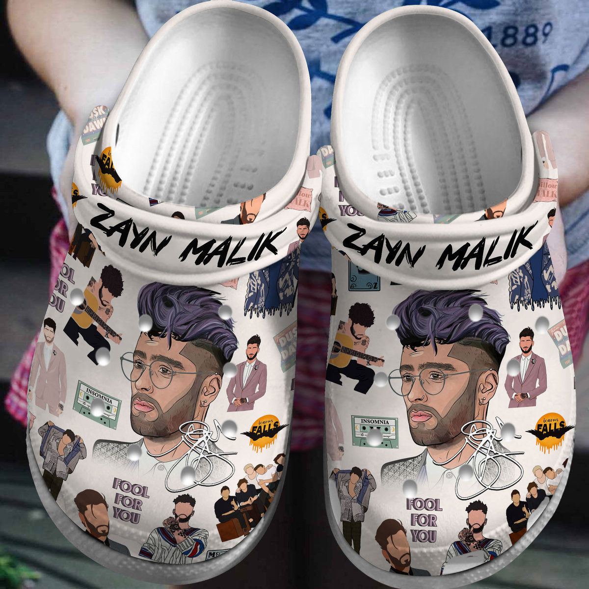 handsome zayn malik music white clogs fast shipping worldwide 7hpys