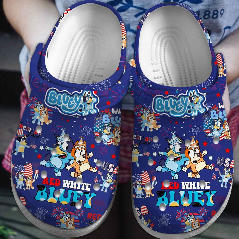 happy 4th of july funny bluey 26 bingo navy clogs uxded