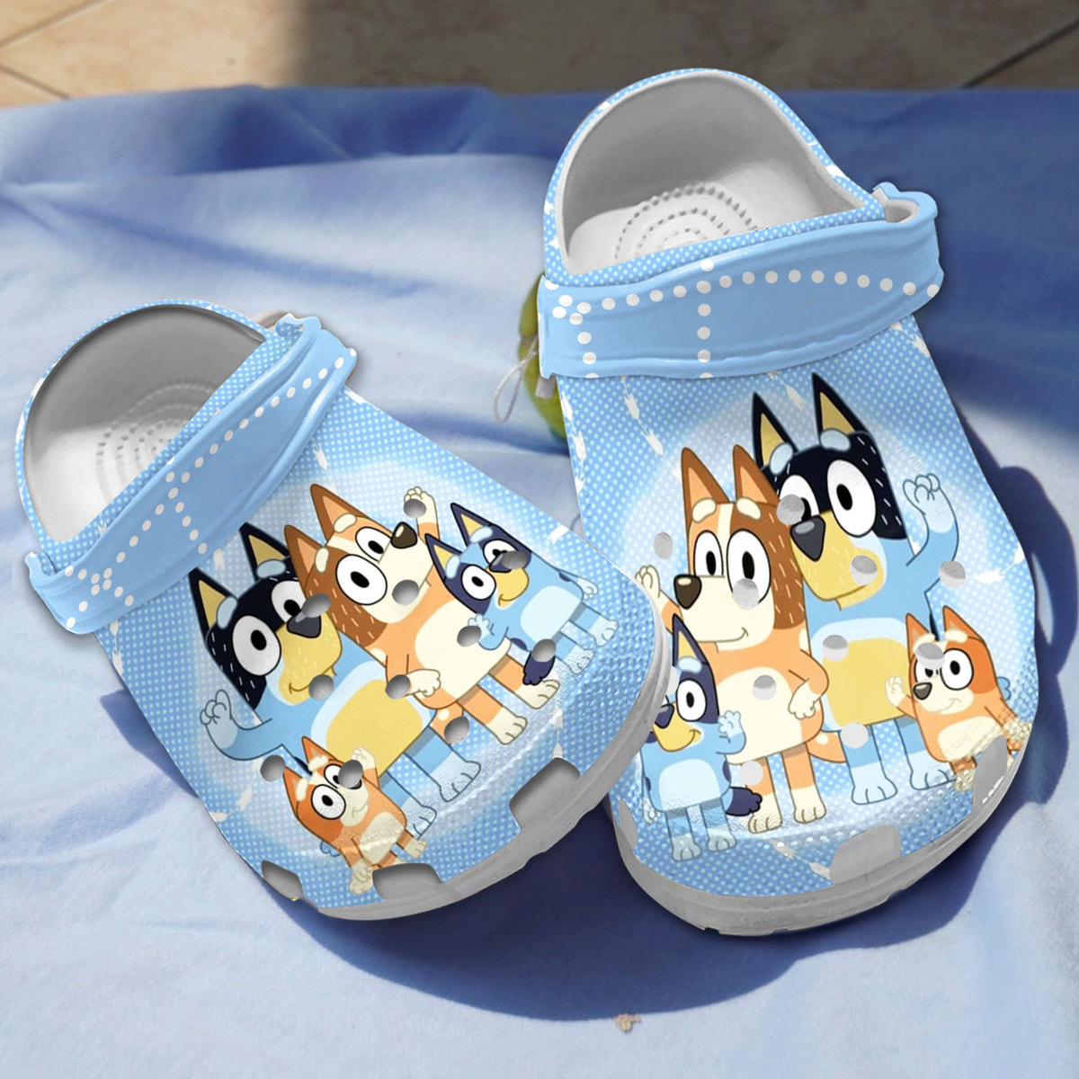 happy bluey family cartoon clogs for kids and adults myjzf