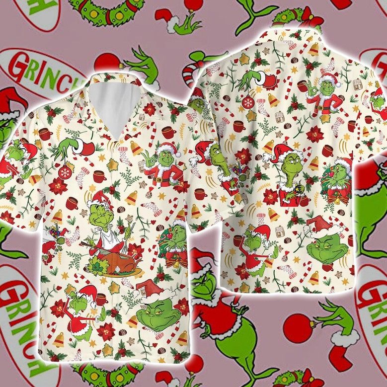 happy halloween hallothanksmas funny grinch hawaiian shirt pdqwv