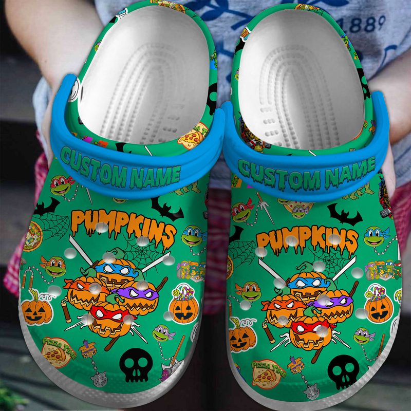 happy halloween teenage mutant ninja turtles custom name clogs mimjb
