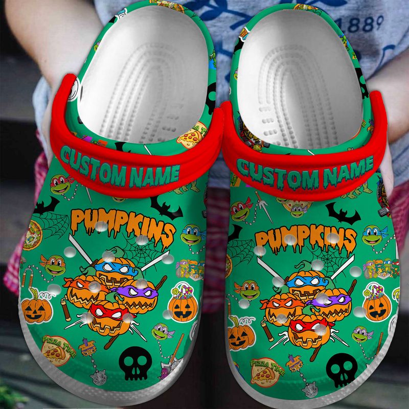 happy halloween teenage mutant ninja turtles customized clogs l6oca