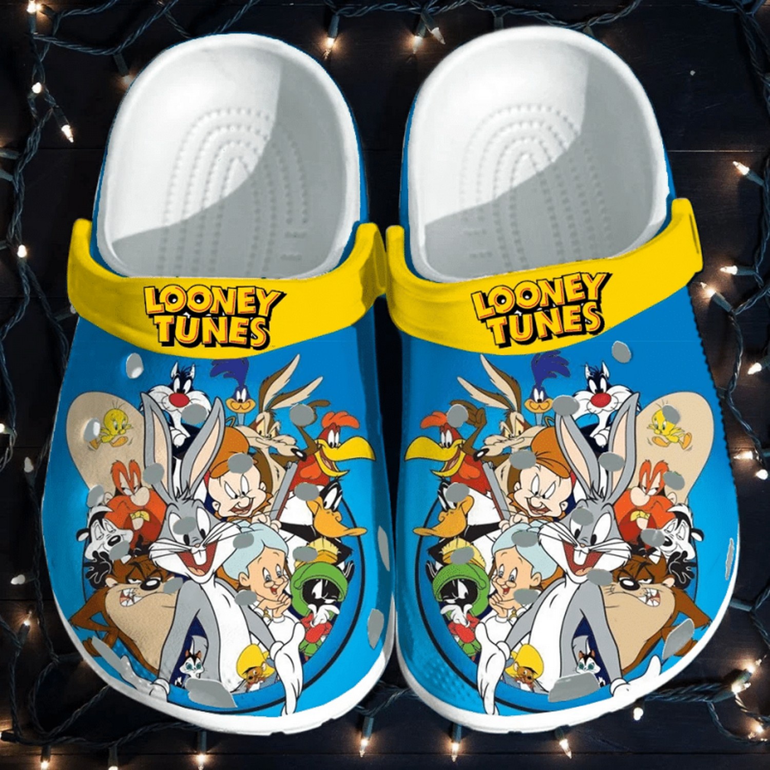 happy looney tunes cartoon blue clogs fast shipping available 74izd