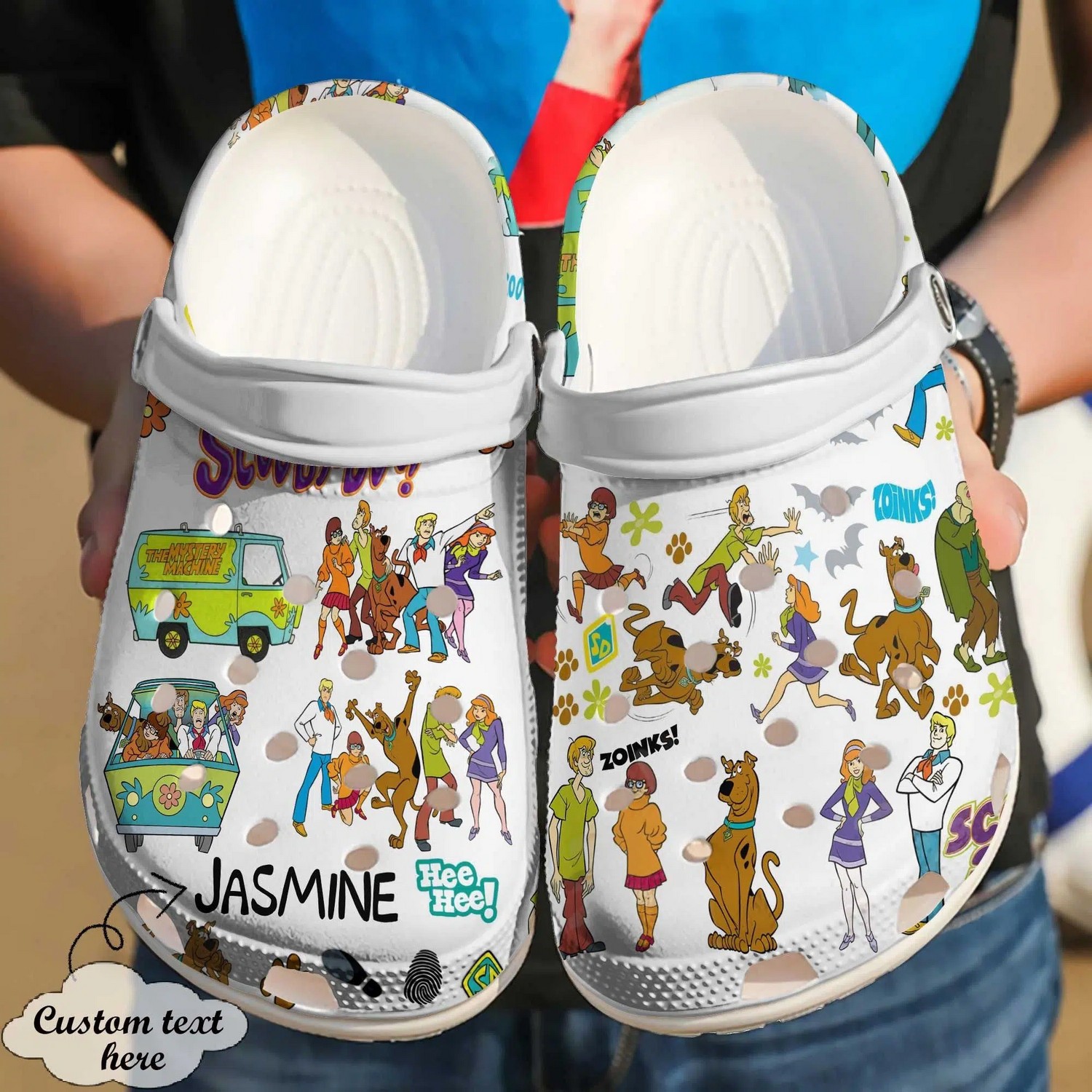 happy scooby doo and friends white clogs for kids and adults l8buy
