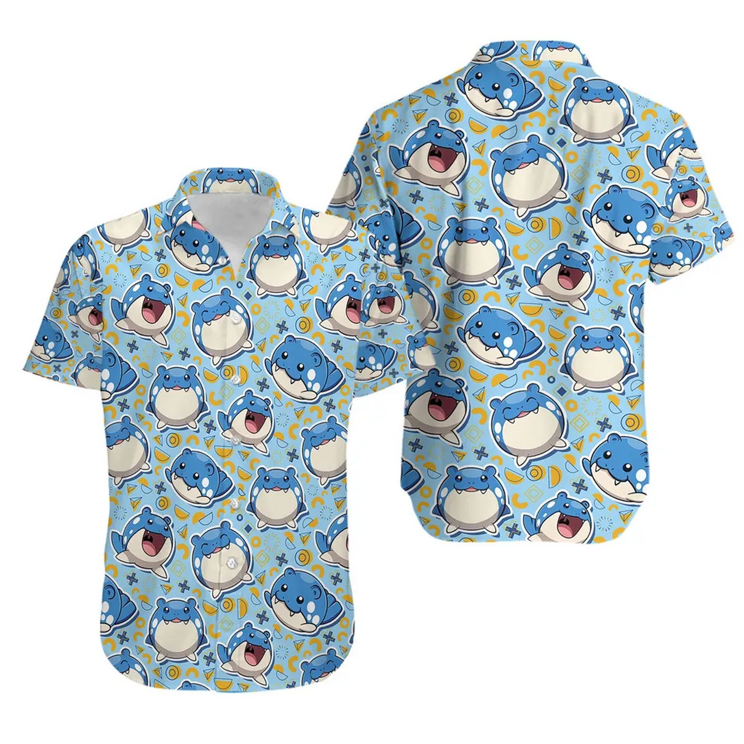 happy spheal water pokemon aloha hawaiian shirt vogut