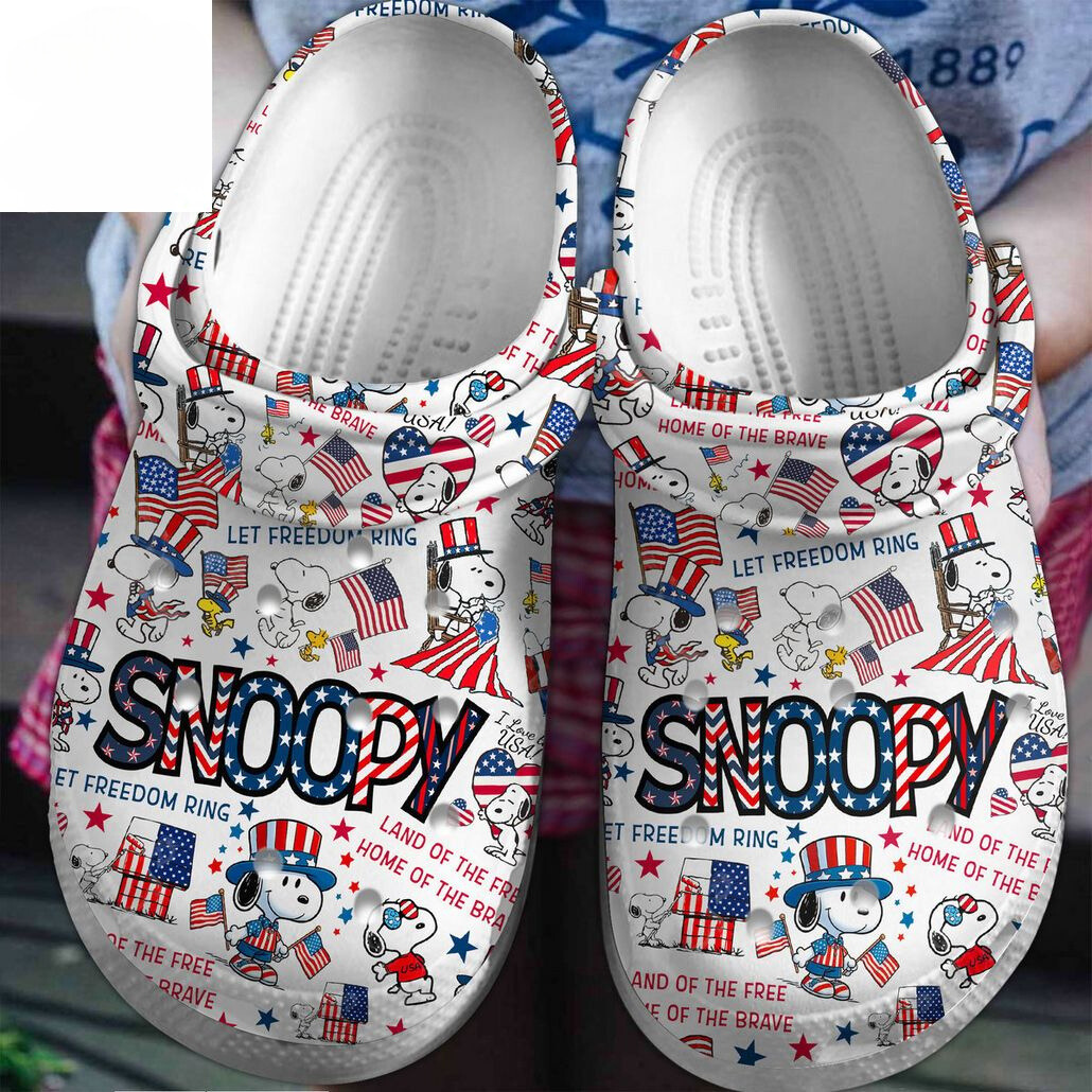 happy the fourth of july snoopy unisex clogs zqx0a