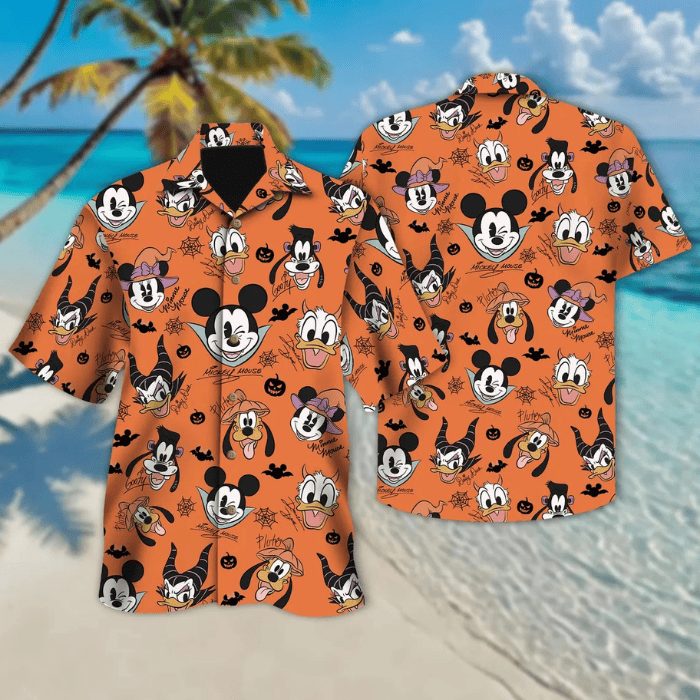 happy to the core mickey mouse halloween hawaiian shirt pwjcy