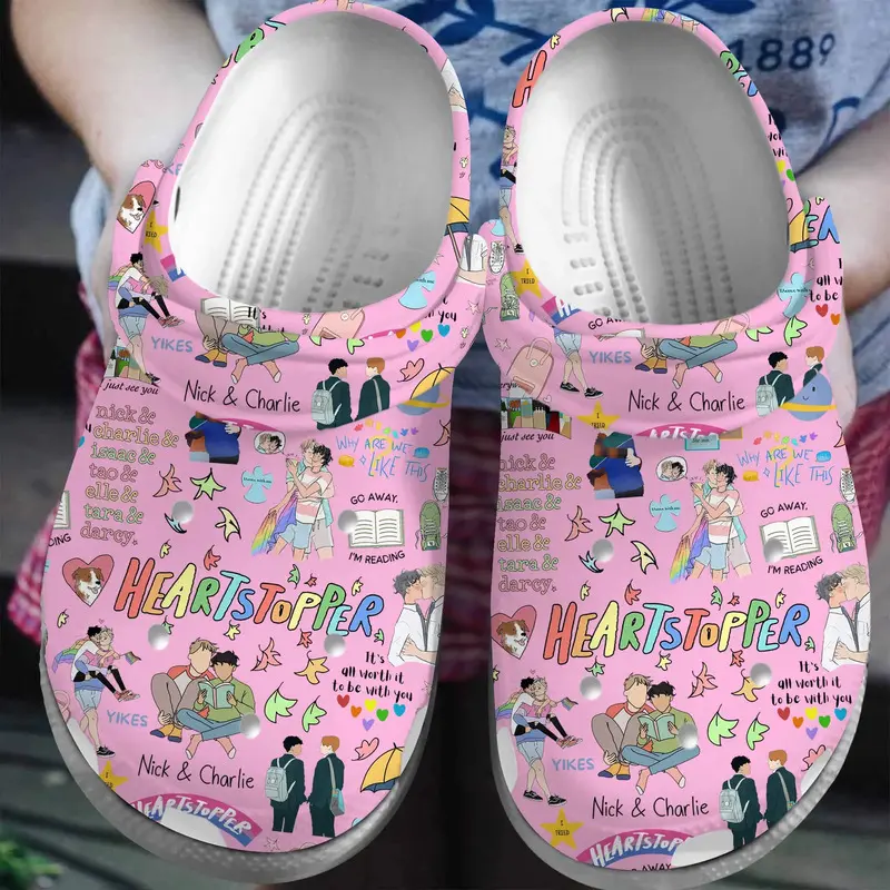 hearstopper tv series nick 26 charlie pink clogs shoes ax0mk