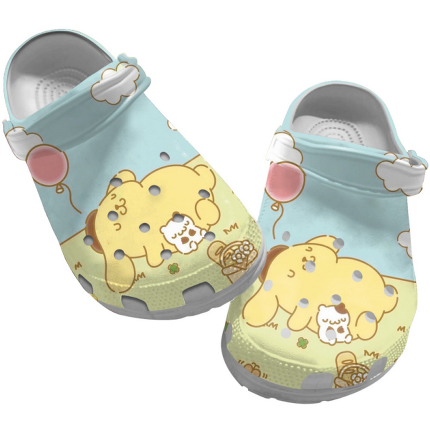 hello kitty happy pompompurin sleeptight clogs for kids and adults nfo7a