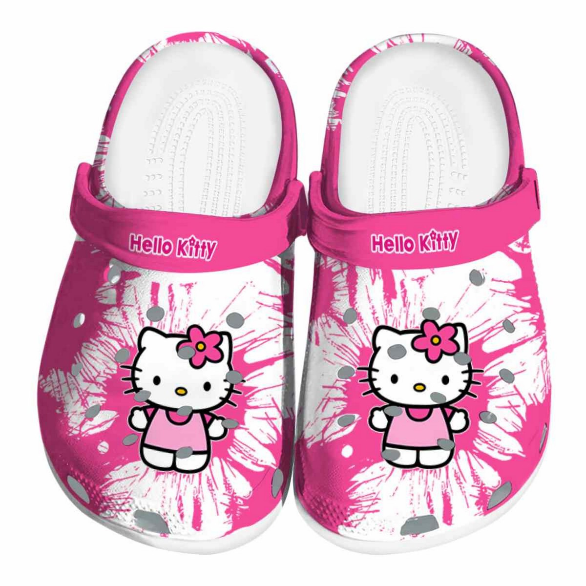 hello kitty splatter graphics clogs for kids and adults 4olra