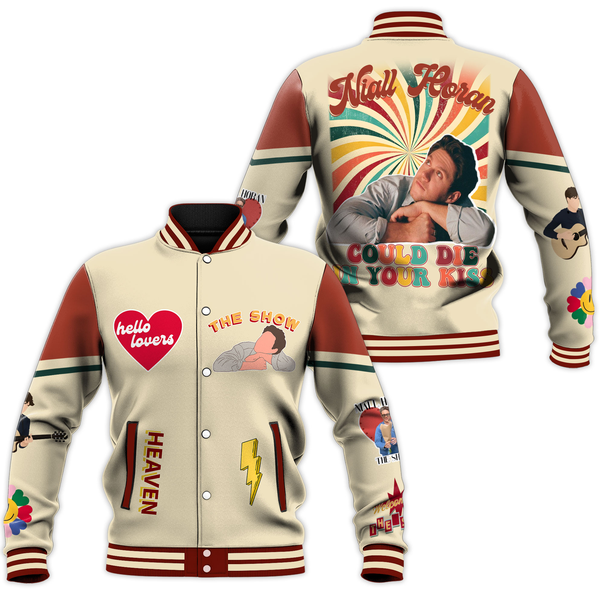 hello lovers niall horan could die in your kiss baseball jacket smm2m