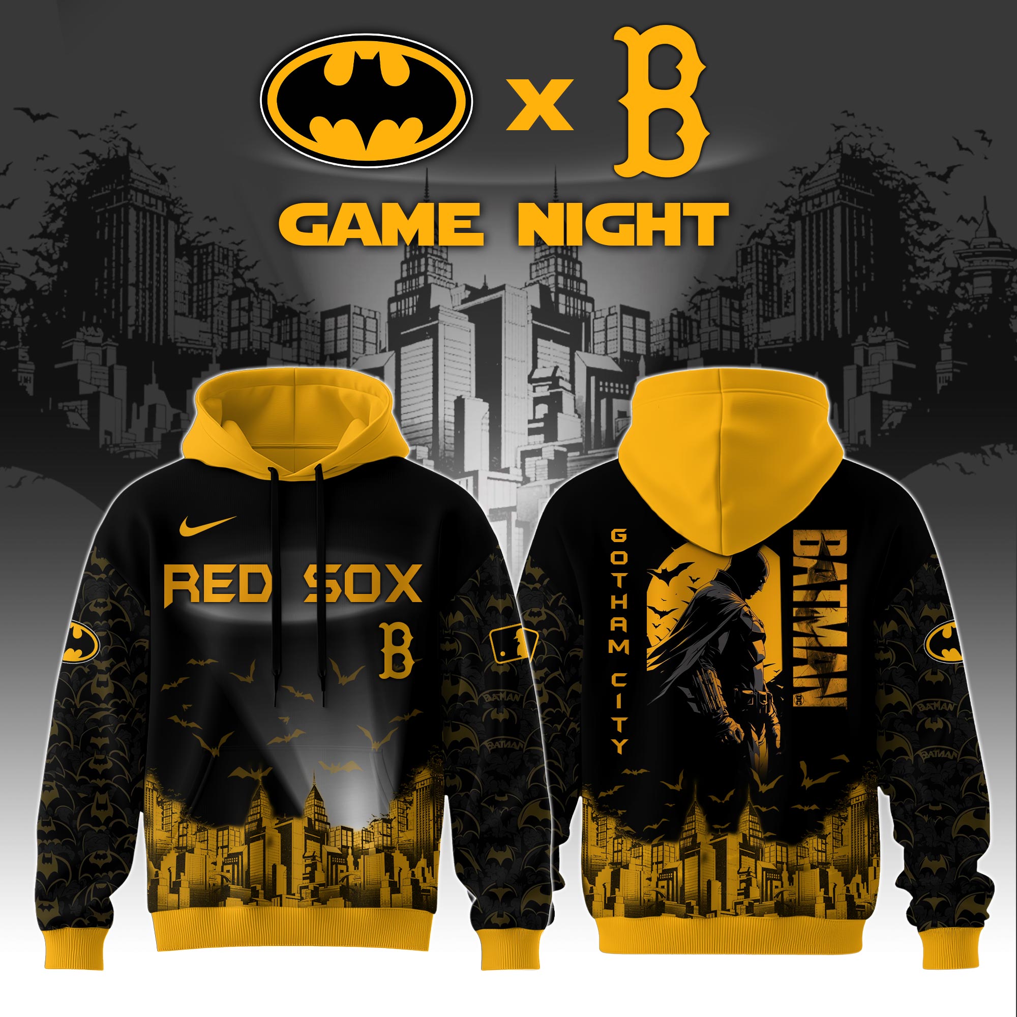 hoodie batman Red Sox