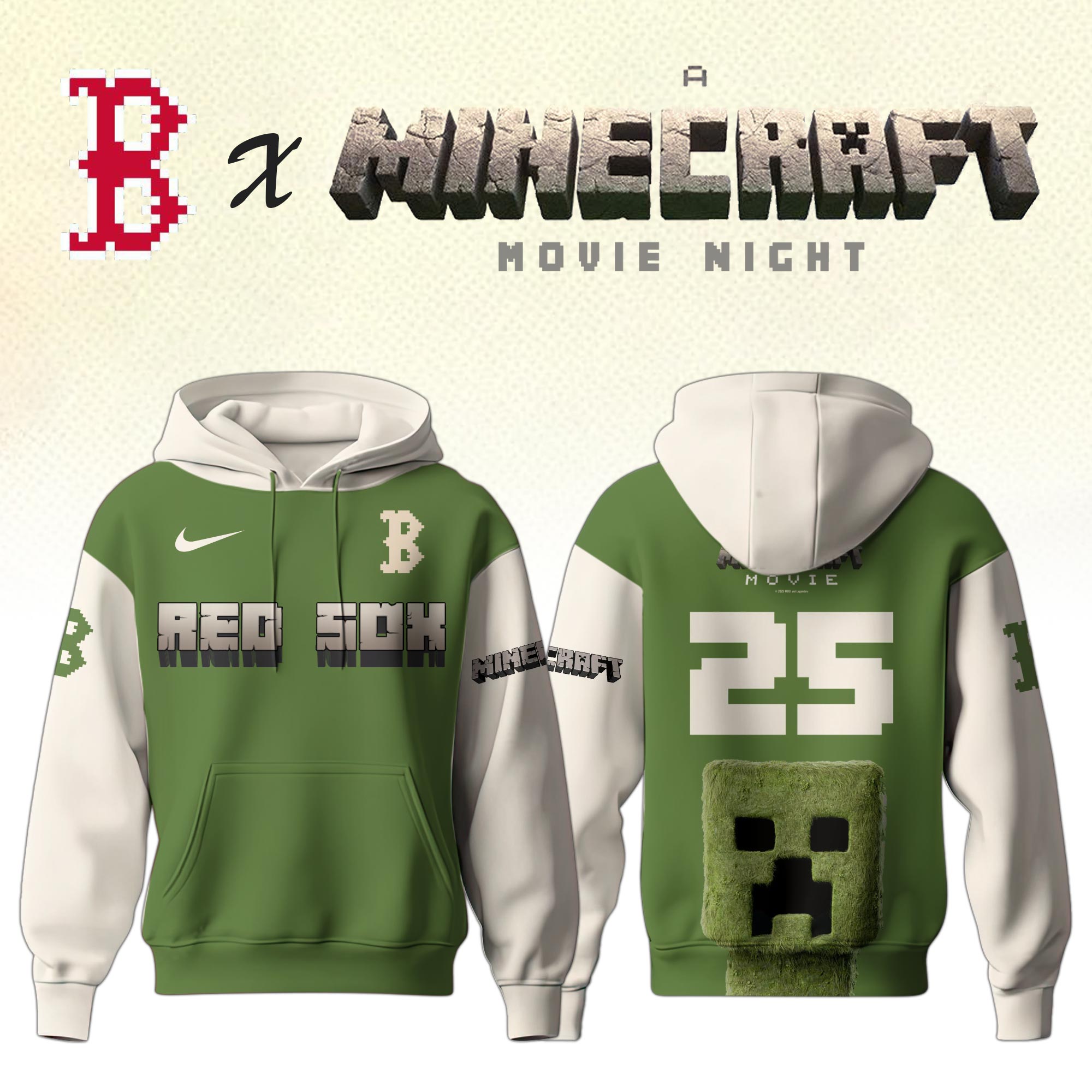 hoodie minecrafs red sox