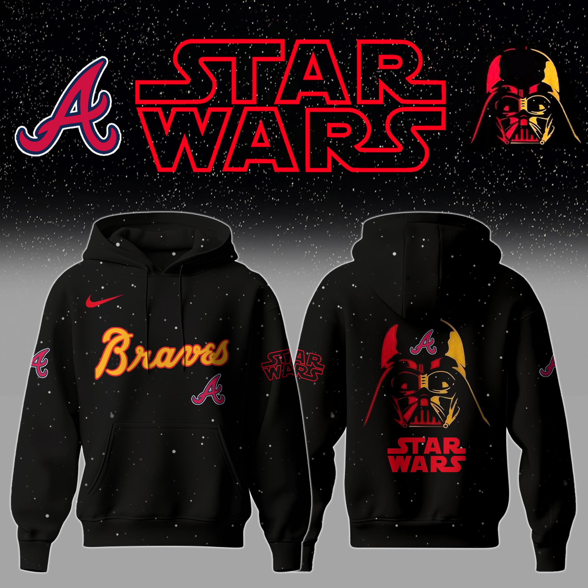 hoodie star war braves