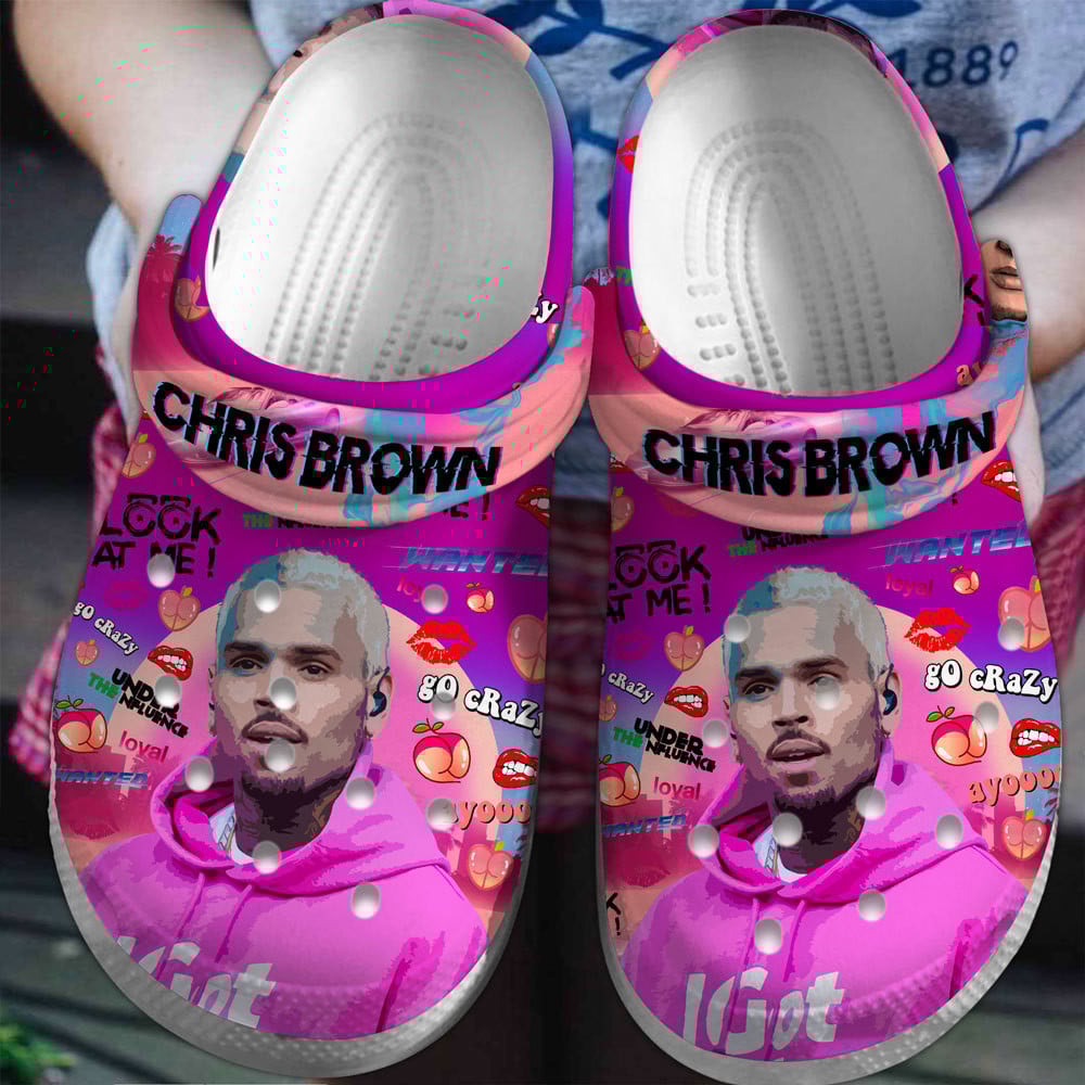 hot pink funny chris brown music artist clogs for kids and adults g1dfh