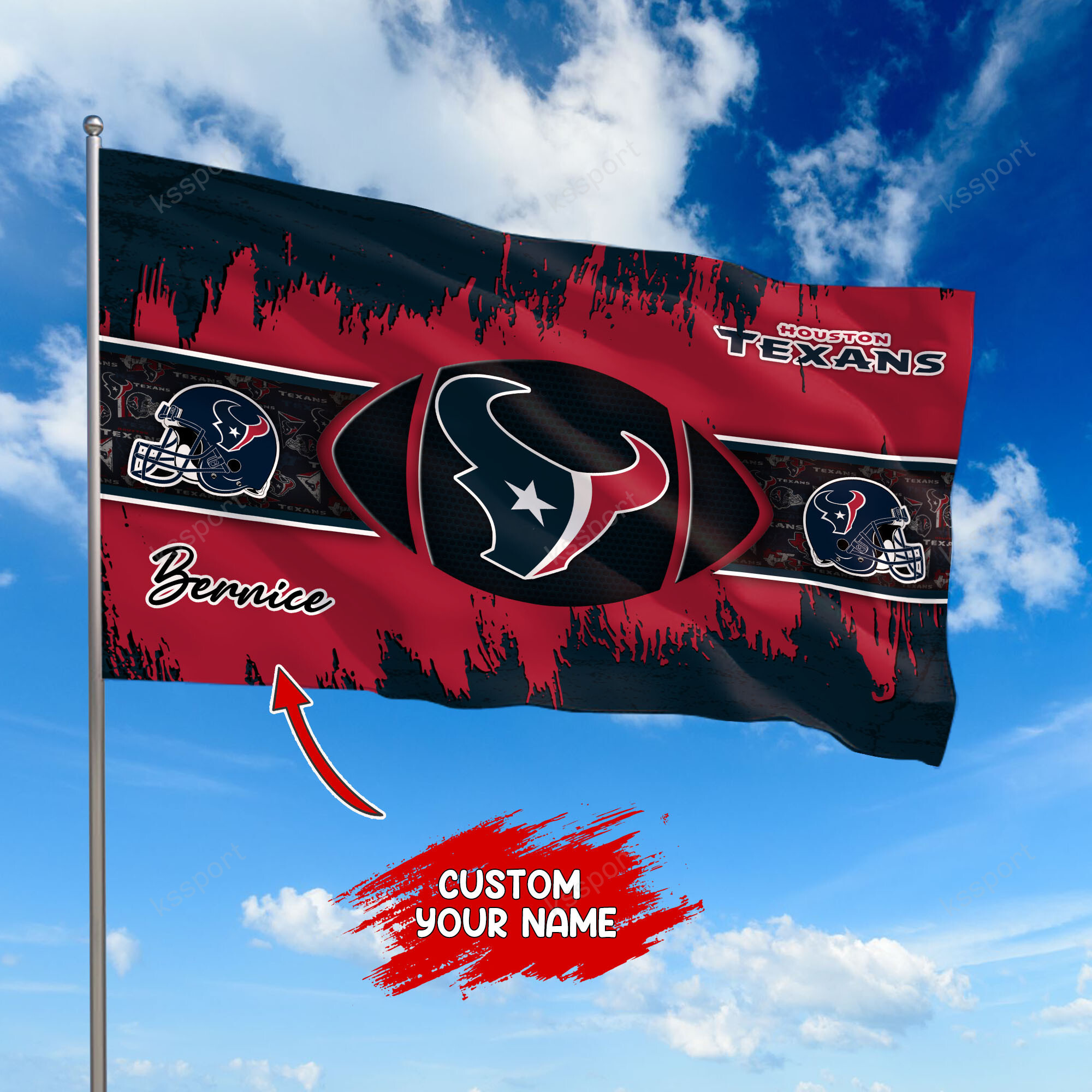 houston texans personalized flag 385 a516g