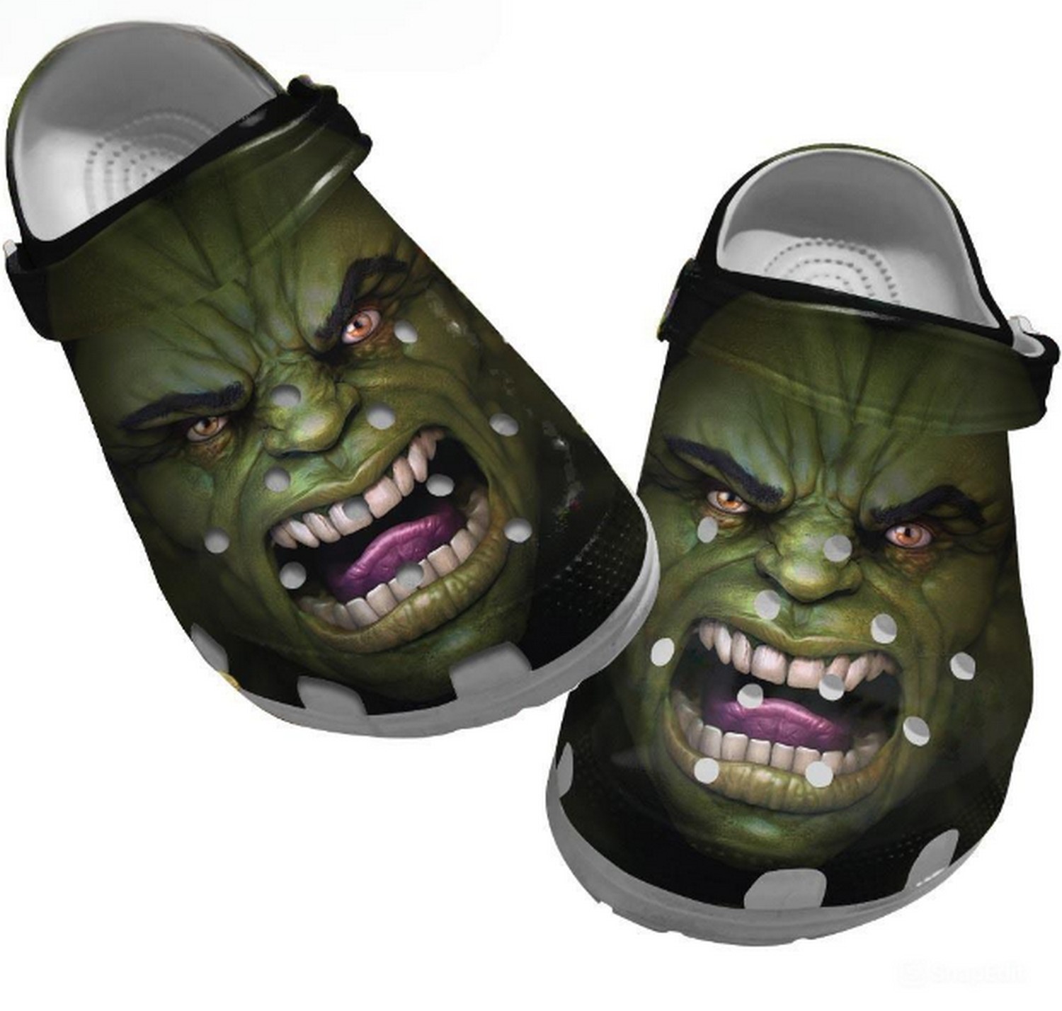 hulk scary face clogs for kids 26 adults lokl4