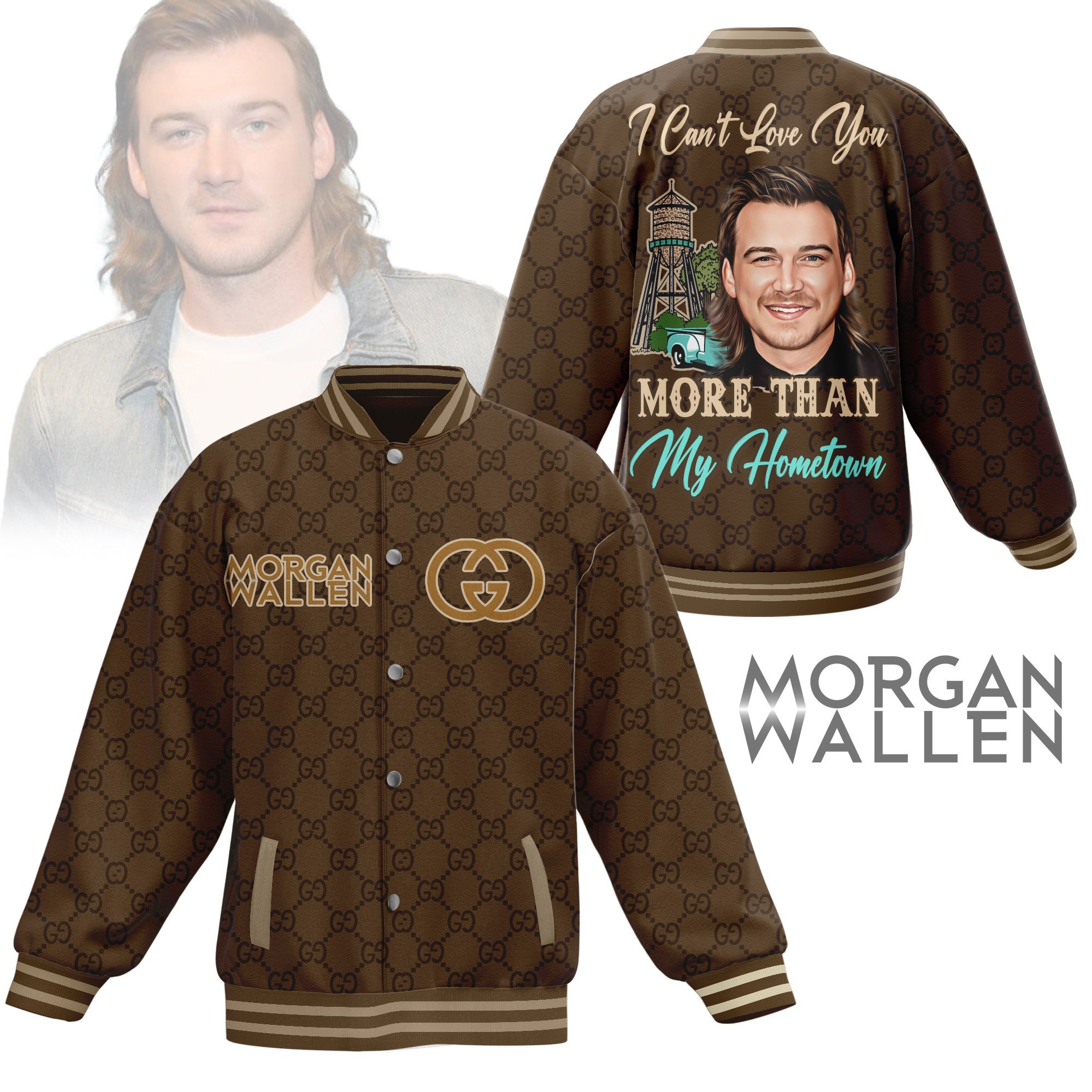 i cant love u more than my hometown morgan wallen music baseball jacket qnhzu