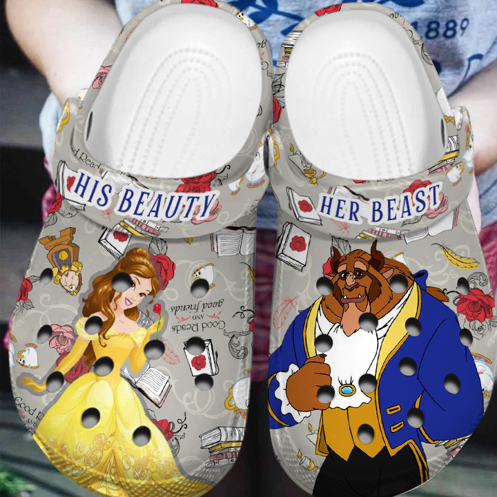 ideal couple footwear his beuty 26 her beast cartoon clogs fast shipping worldwide rkcri