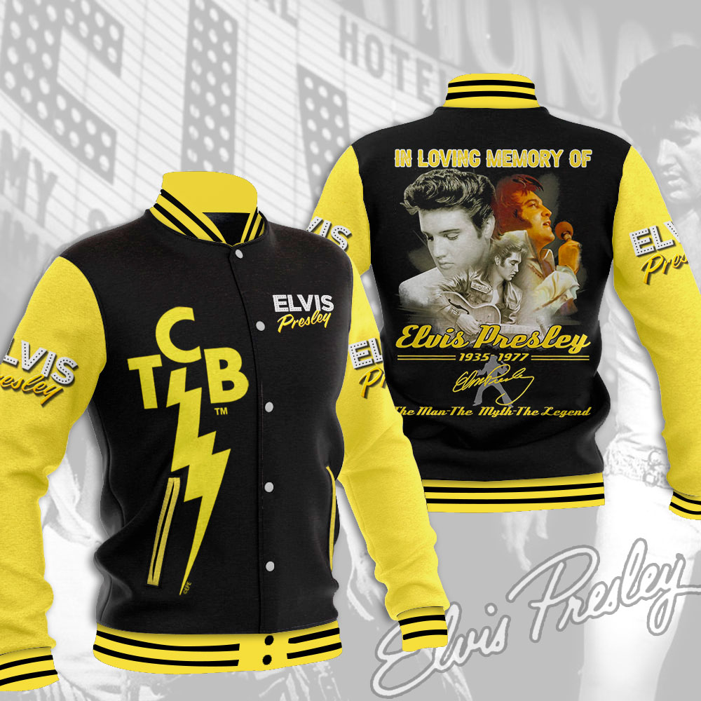 in loving memory of elvis presley baseball jacket nnxfj