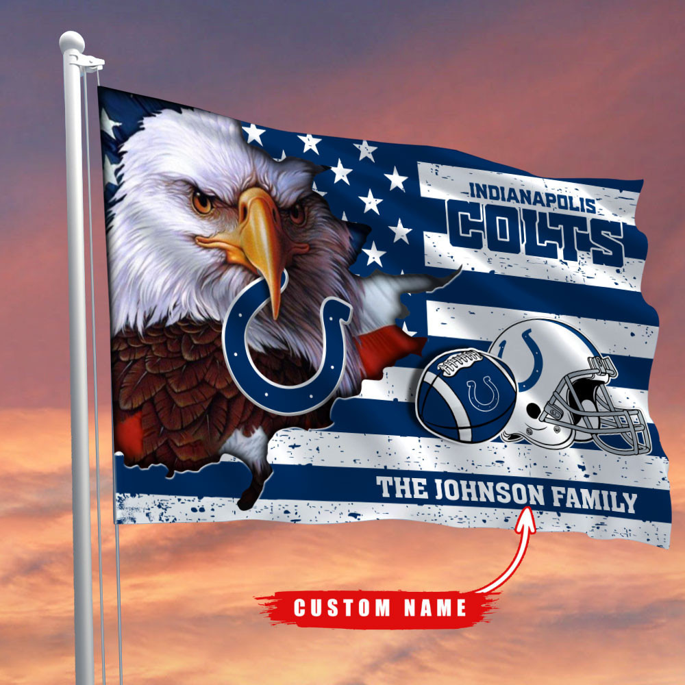 indianapolis colts flag custom name 8bkaf