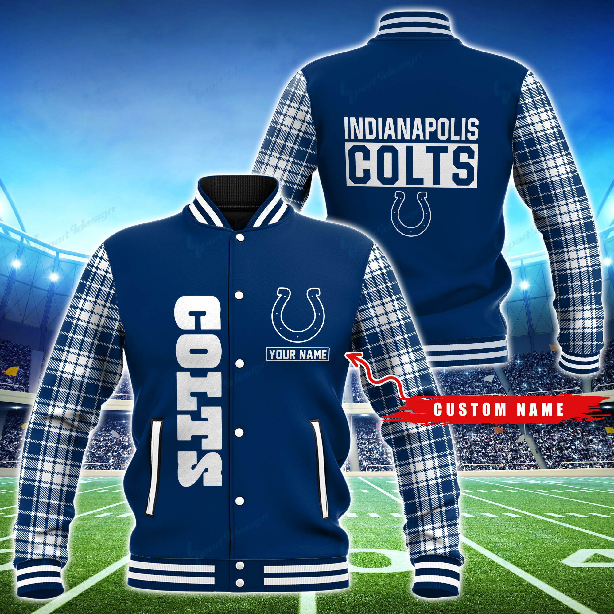 indianapolis colts personalized baseball jacket bg46 gwo9g