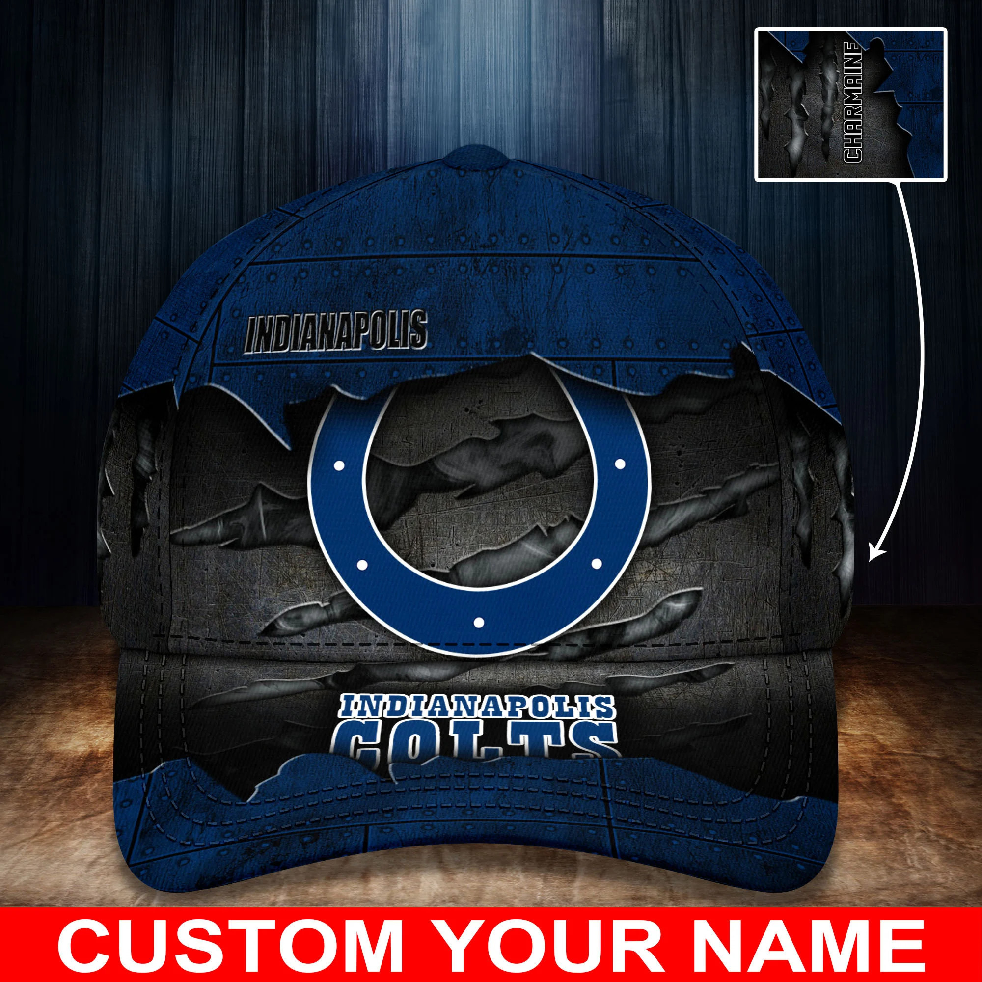 indianapolis colts personalized classic cap bg304 hgscl