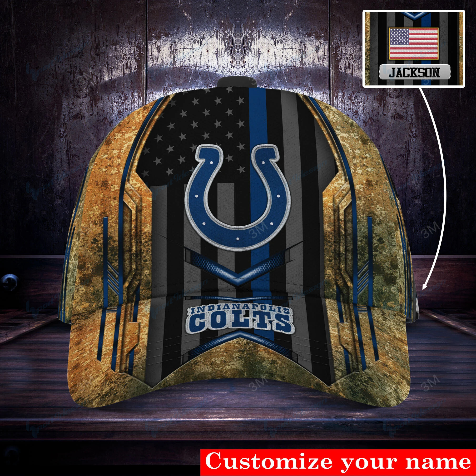 indianapolis colts personalized classic cap bg526 s4cmb
