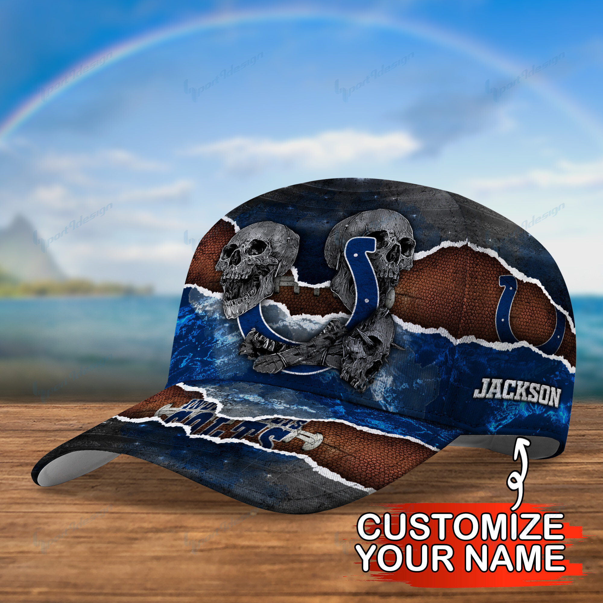 indianapolis colts personalized classic cap bg670 hfxdc