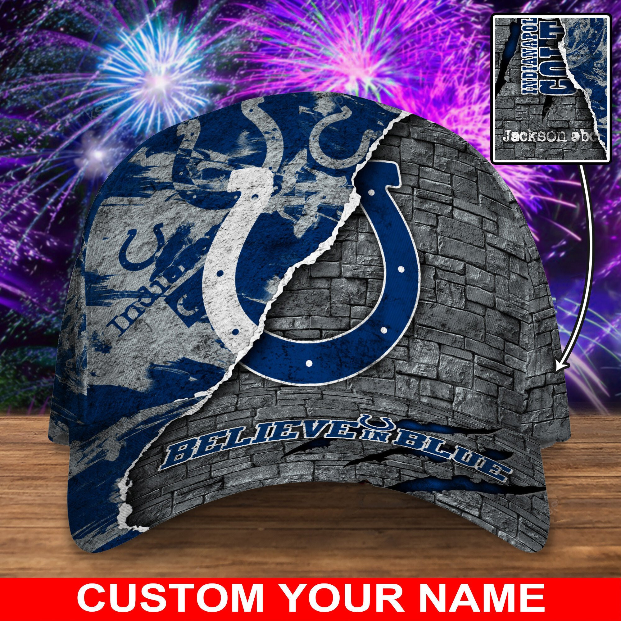 indianapolis colts personalized classic cap bg828 zvbws