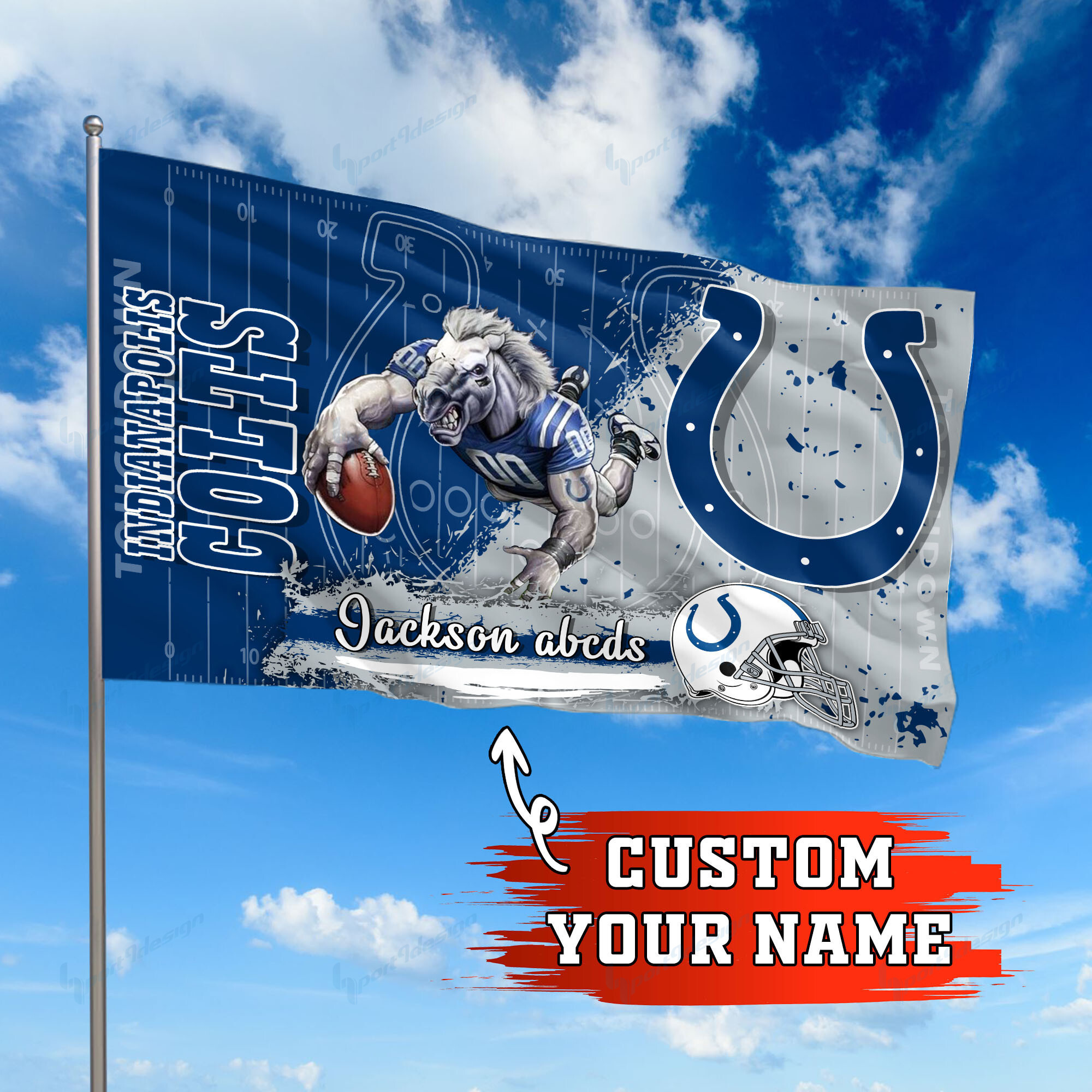 indianapolis colts personalized flag 250 wtsoc