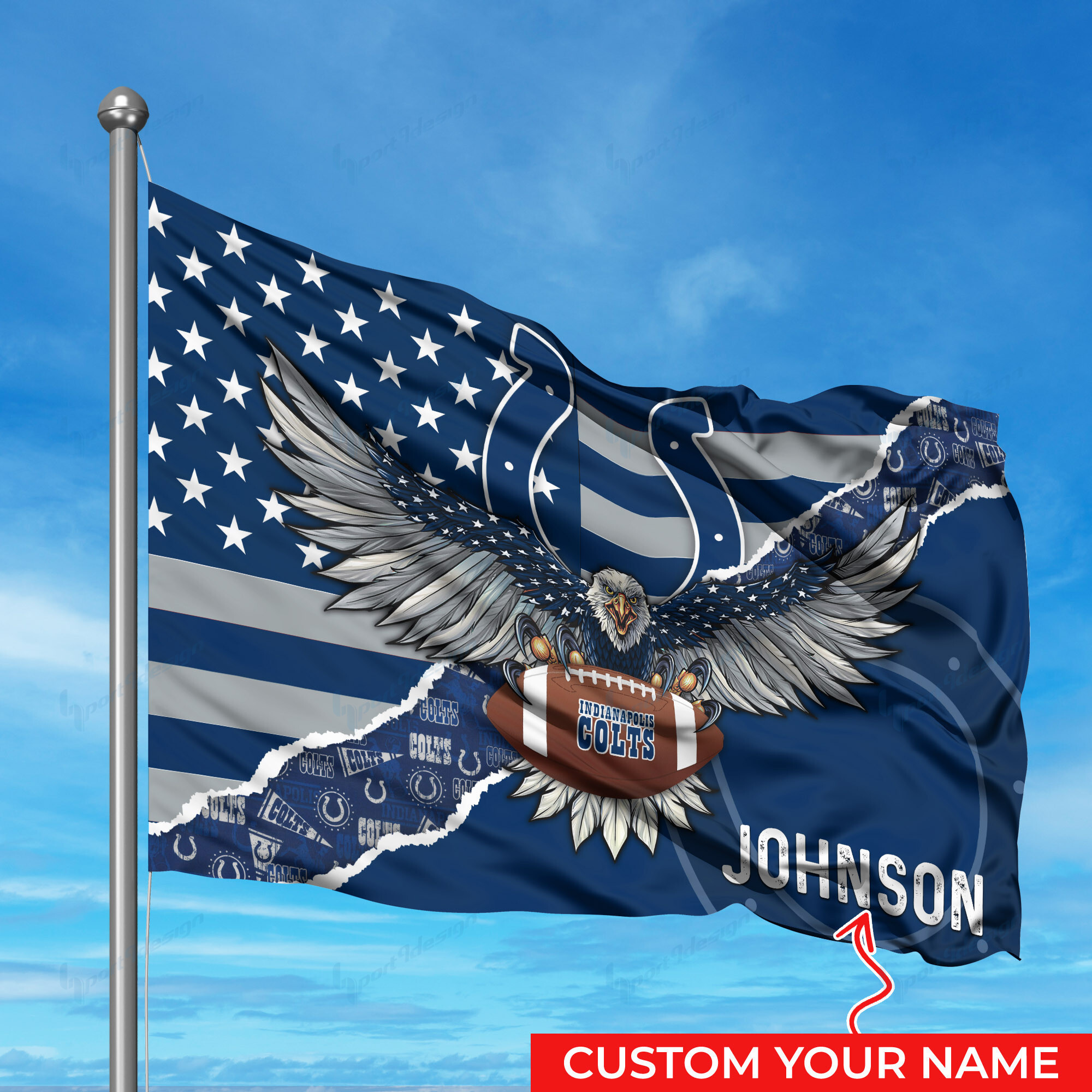 indianapolis colts personalized flag 288 g3b1v