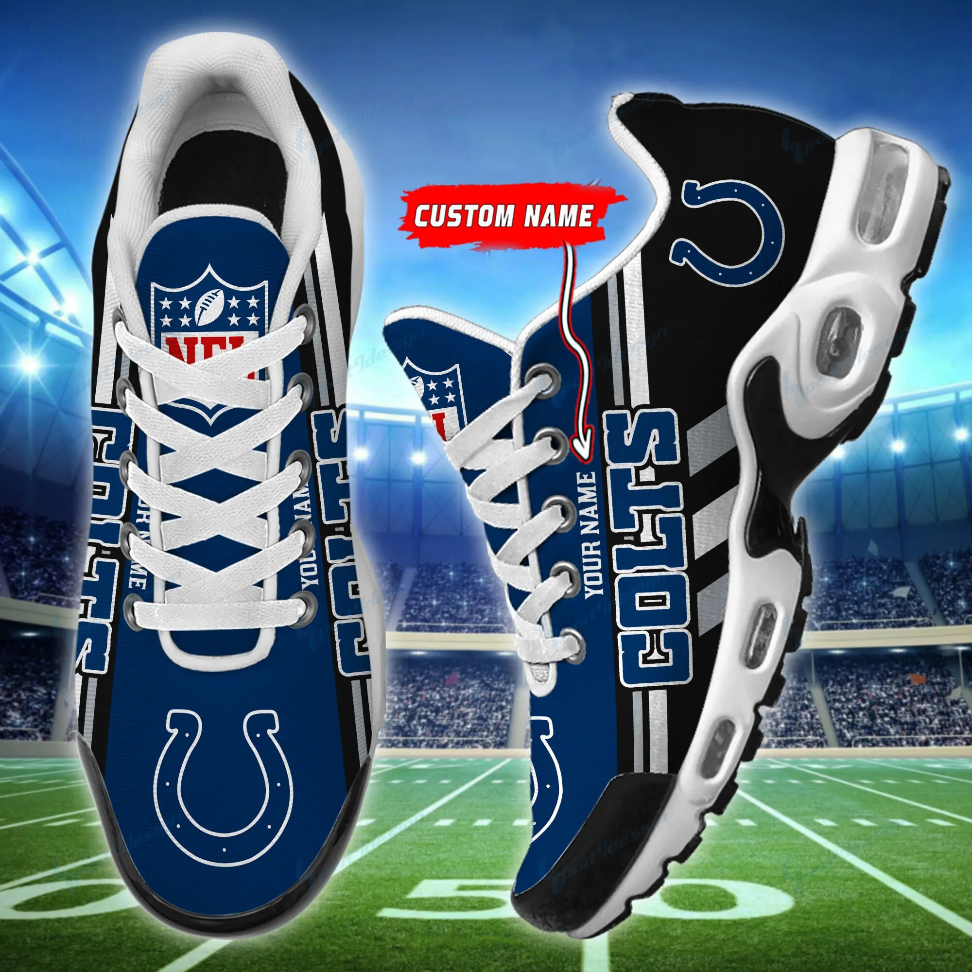 indianapolis colts personalized plus t n youth sneakers bg61 8sgoy