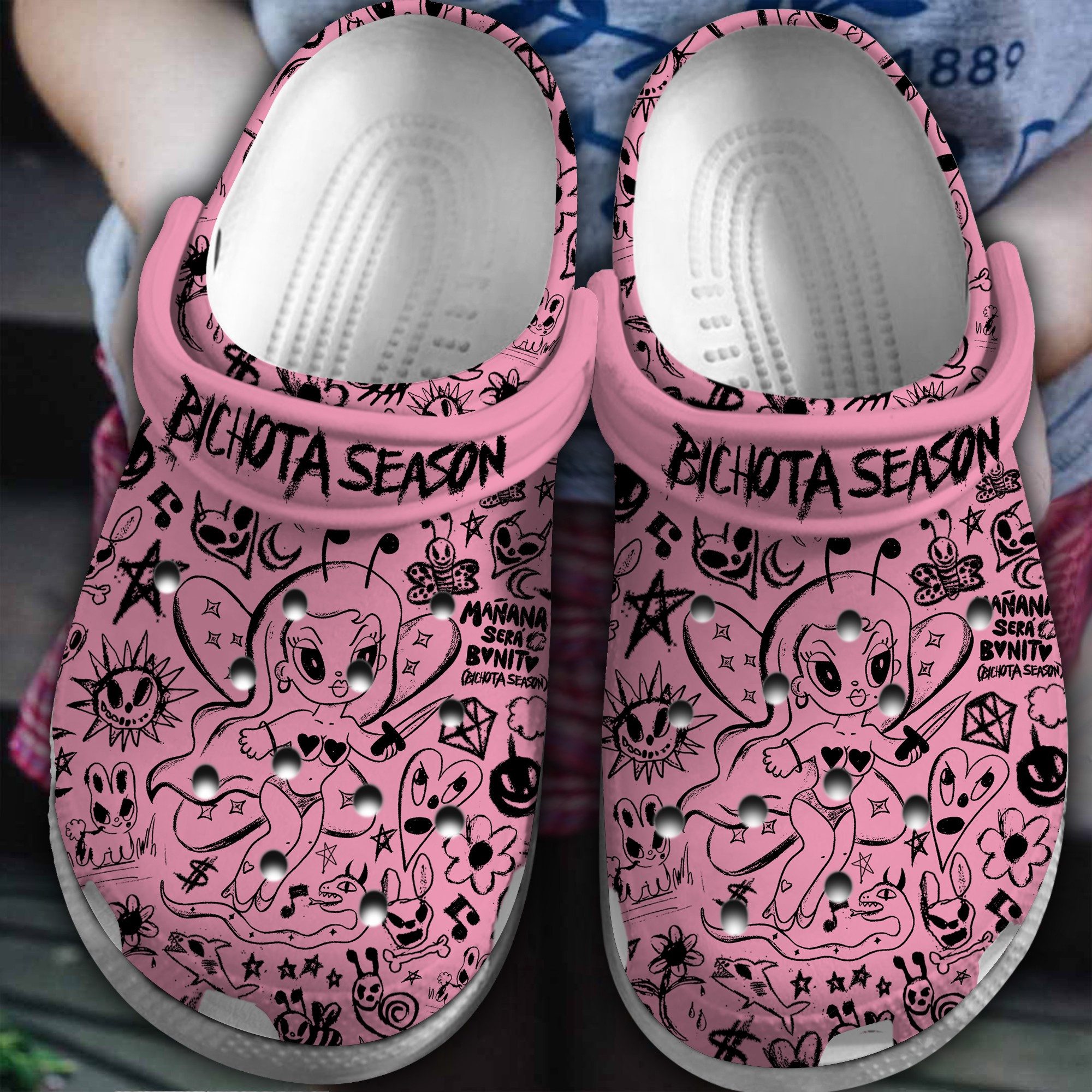intersting design karol g pink crocs perfect gift for fans zigec