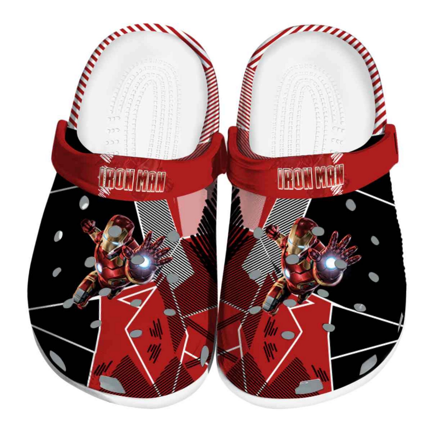 iron man geometric background clogs for kids 26 adults a4ulb
