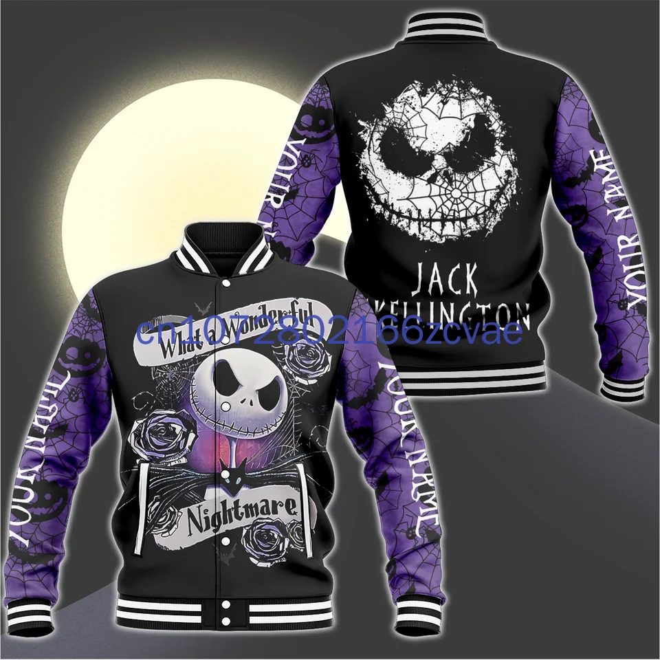 jack skellington what a wonderful nightmare baseball jacket for kids 26 adults cfyda