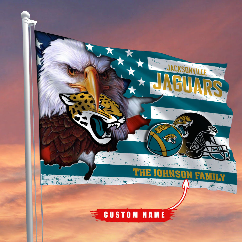 jacksonville jaguars flag custom name 7v36h