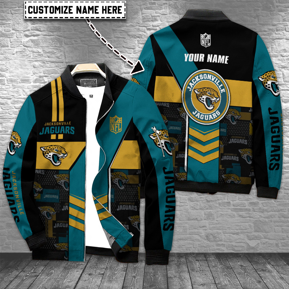 jacksonville jaguars personalized bomber jacket bg733 bhwe0