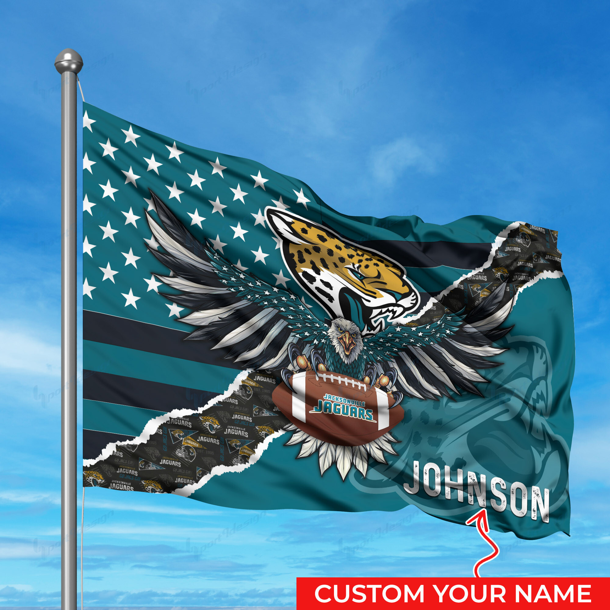 jacksonville jaguars personalized flag 289 ctuj8