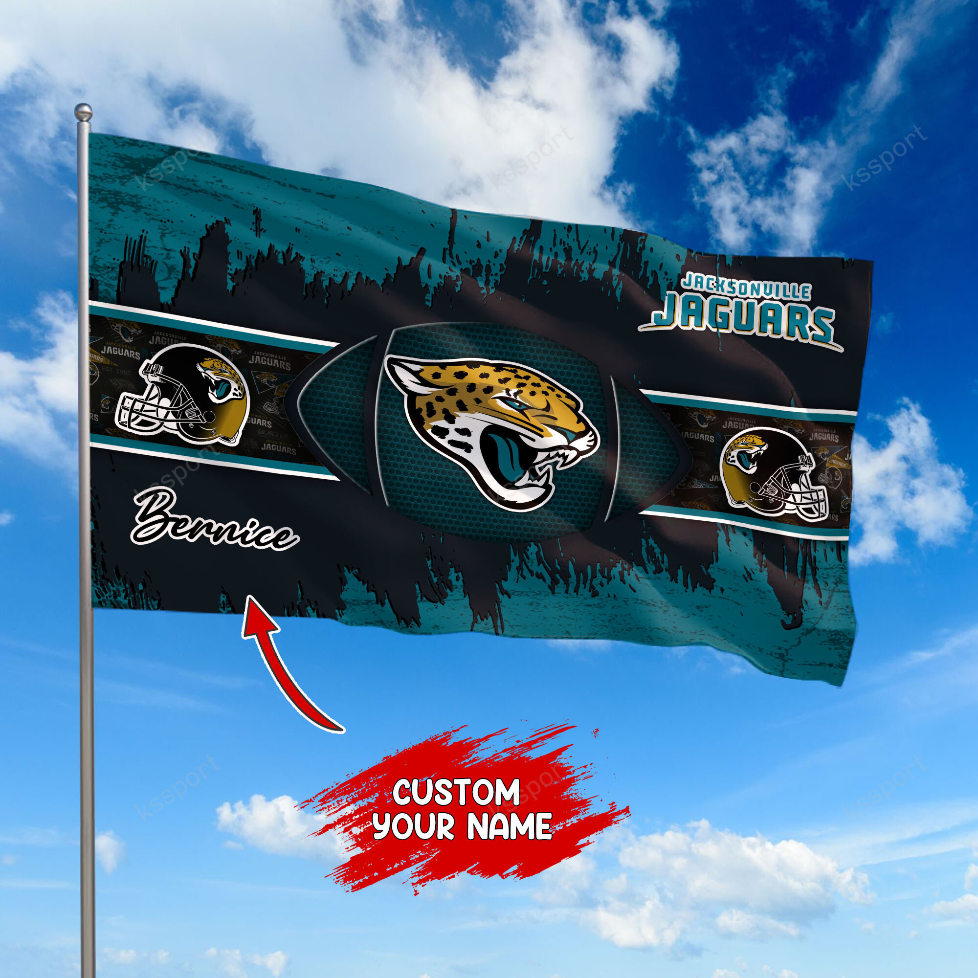 jacksonville jaguars personalized flag 387 loayy