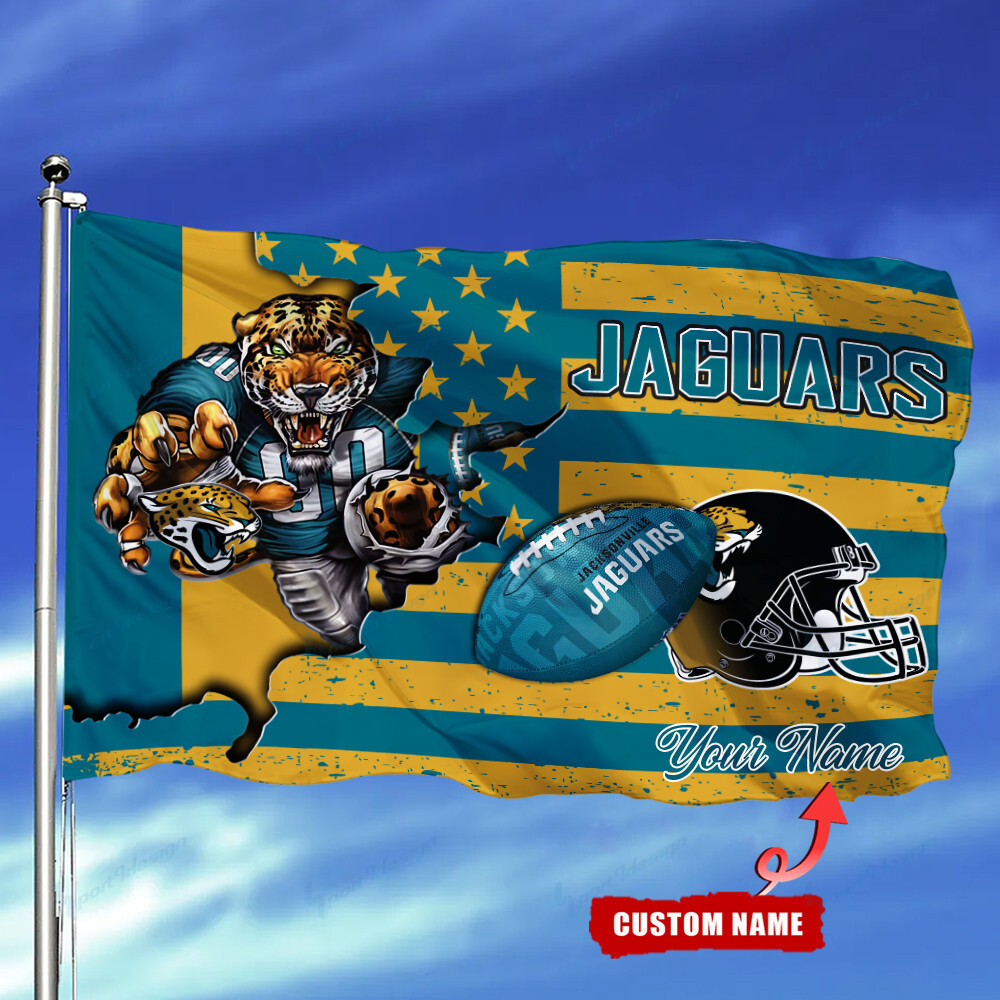 jacksonville jaguars personalized flag 99 wagis